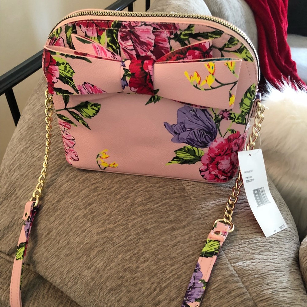 Pink Crossbody Bow Bag